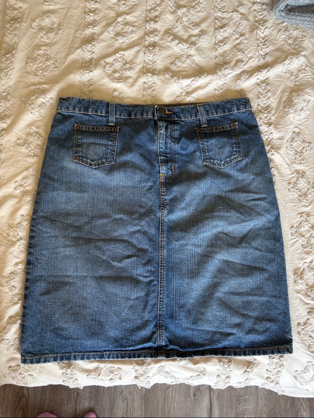 Ralph Lauren Polo Jeans Company Classic Blue Denim Skirt - Women's Straight Fit